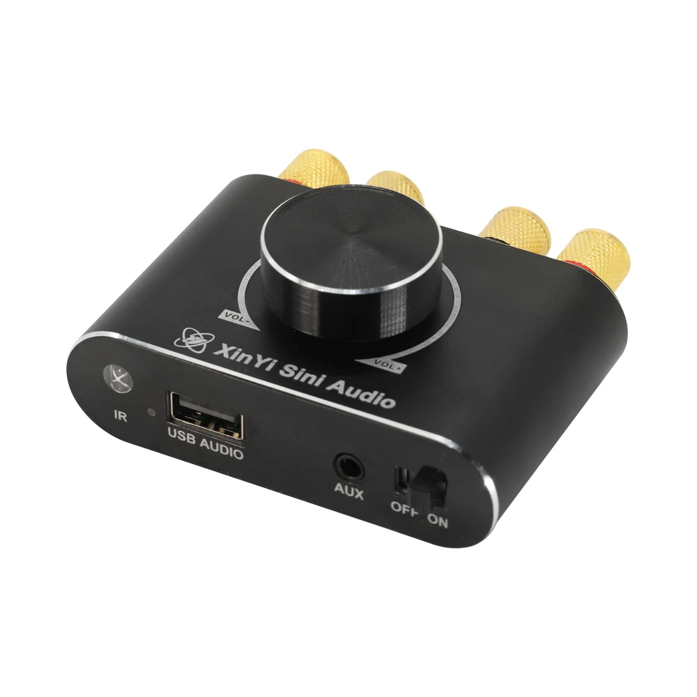 Placa Amplificadora Estéreo Digital, Classe HIFI, Bluetooth 5.1, Dual Core, TPA3116, 100W + 100W AUX, USB, Módulo de Controle APP, DC 9-24V, X100H