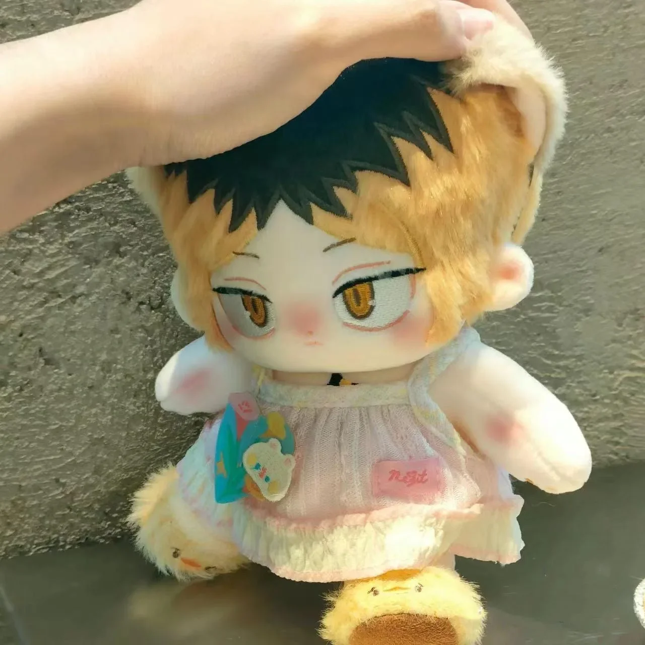 20cm Permainan Haikyuu!! Kozume Kenma Boneka Cosplay Ekor Telinga Lucu Boneka Katun Berdandan Kartun Tubuh Mewah Hadiah Figur Mainan
