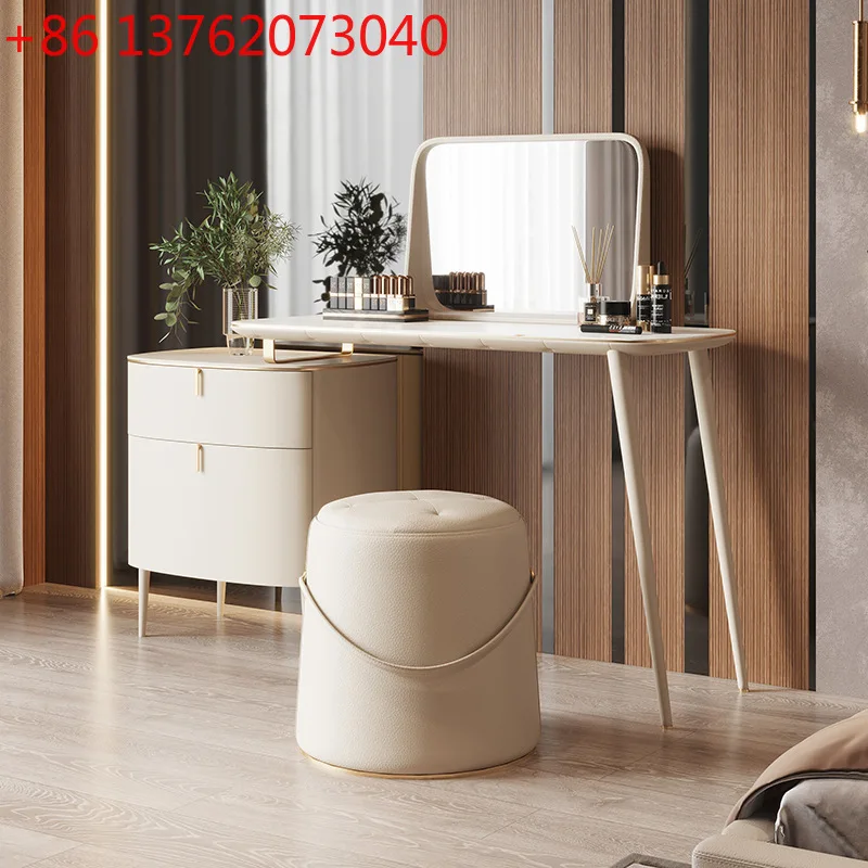 بسيطة و e**** خزانة قهوة الحليب الميكانيكية، طاولة زينة متعددة الوظائف للفتيات الصغيرات على الطراز الكريمي