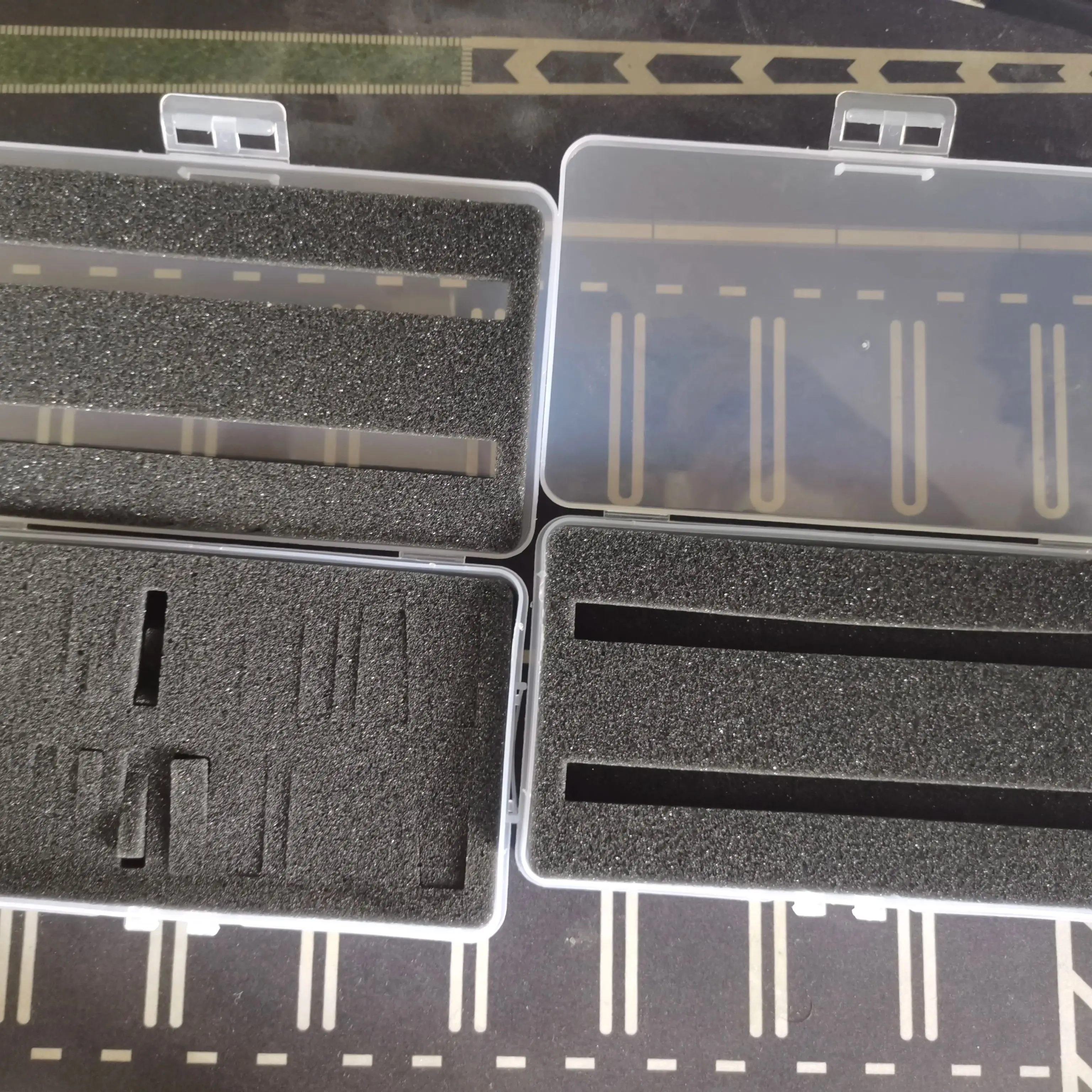 Caja de exhibición de almacenamiento para muñecas, figuritas, caja de plástico de espuma, herramienta de pieza, 1/64