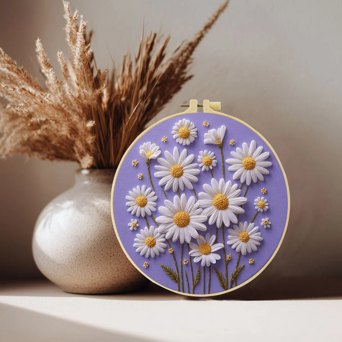 طقم تطريز ديزي للمبتدئين مقاس - مراجعة Embroidery Daisy Flower وسعره