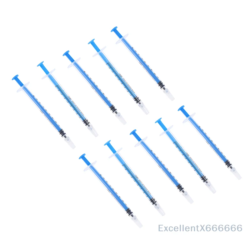 10pcs 1ml For Glue Applicator Measuring Syringe High Quality Plastic Hydroponics Analyze Disposable Measuring Nutrient Syringe