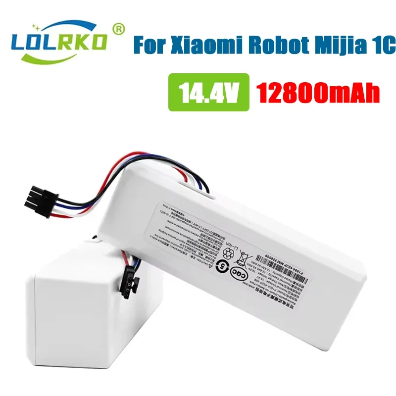 12800mAh Original For Xiaomi Mijia 1C STYTJ01ZHM Robot Battery P1904-4S1P-MM Battery Robot Vacuum Mop Cleaner Accessories Parts