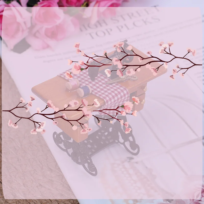 

1Pcs Dollhouse Mini Sewing Machine Miniature Furniture Table Cloth Decor