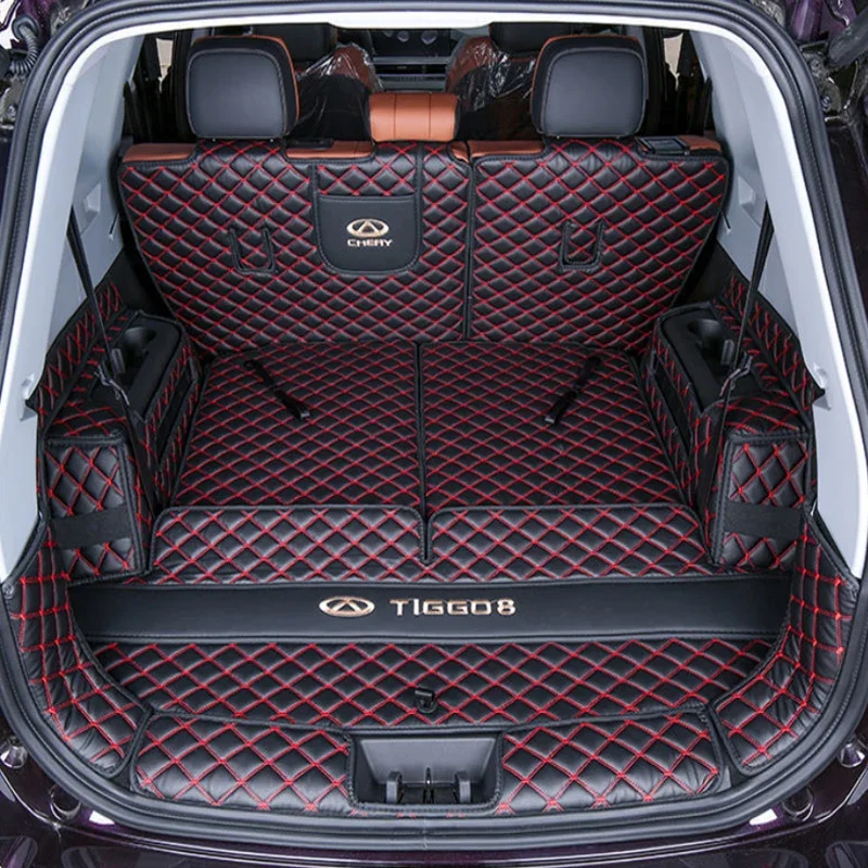 

For Chery Tiggo 8 Pro MAX 2023 2024 Trunk Mat Leather Durable Cargo Liner Boot Carpets Rear Film Interior Decoration Accessories
