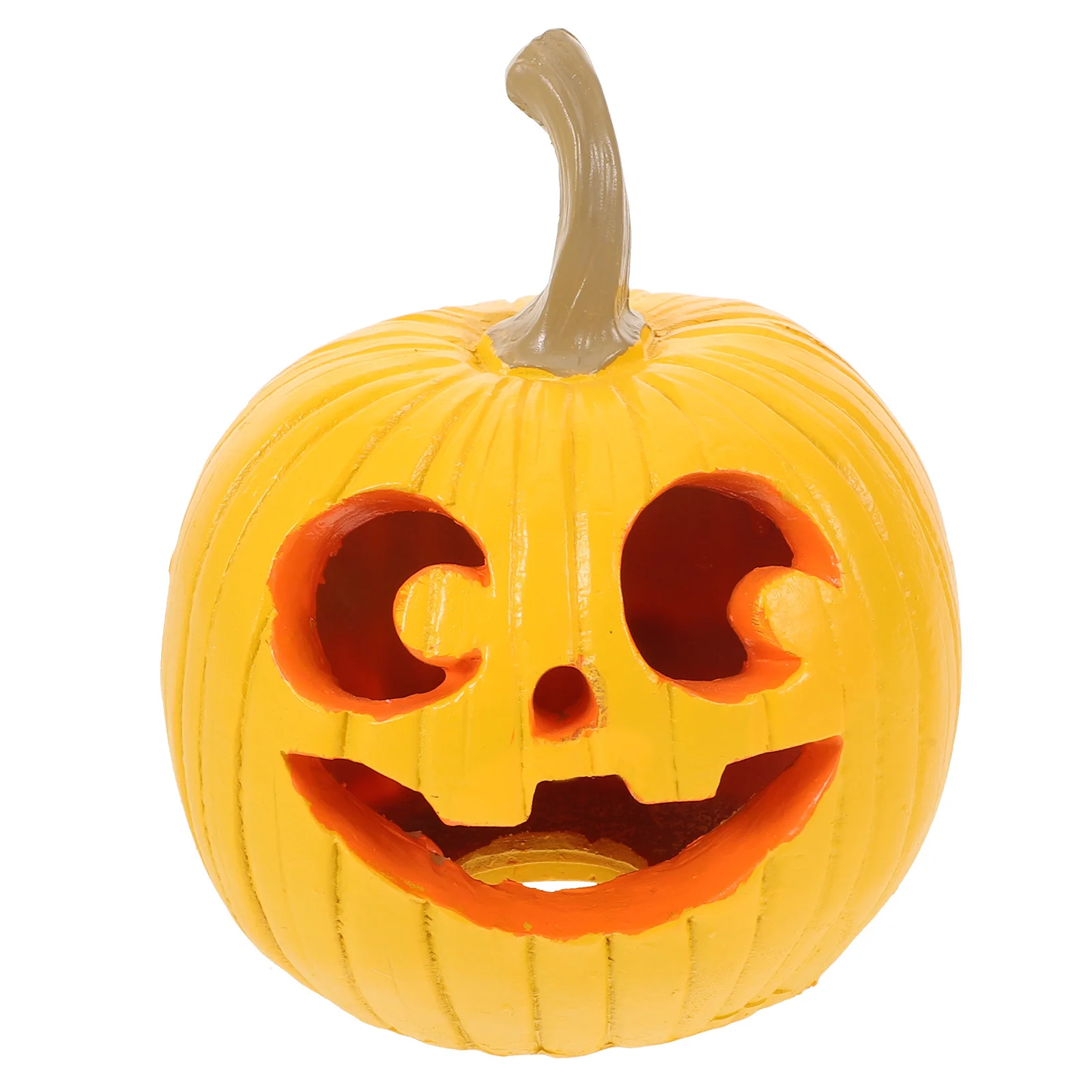 

Pumpkin Statue Decoration Halloween Garden Ornament Household Desktop Resin Festive Faux Pumpkins Fall Ornaments