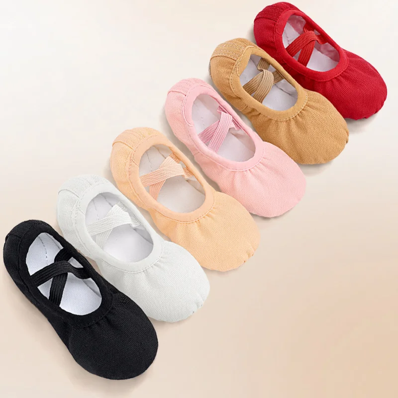 

Балетные пуанты Ivoogle для девочек и детей, профессиональные гимнастические туфли для тренировок, одобренные студией танцевальные тапочки, 7 цветов