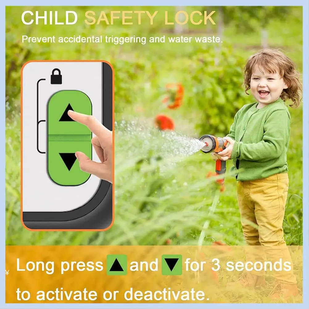 

AS63-Rain Sensor Hose Timer, Watering Timer With 3 Separate Programs, Automatic Garden Watering System, Large LCD Screen