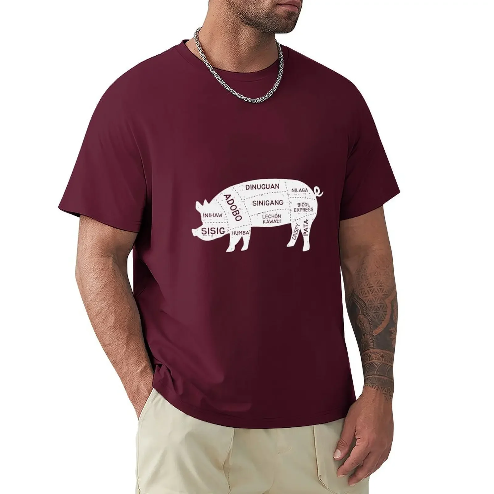 Funny Filipino Pork Recipe Dish Pinoy Food Adobo Sinigang Sisig Lechon Kawali Dinuguan Bicol Express Crispy Pata Eatout T-Shirt