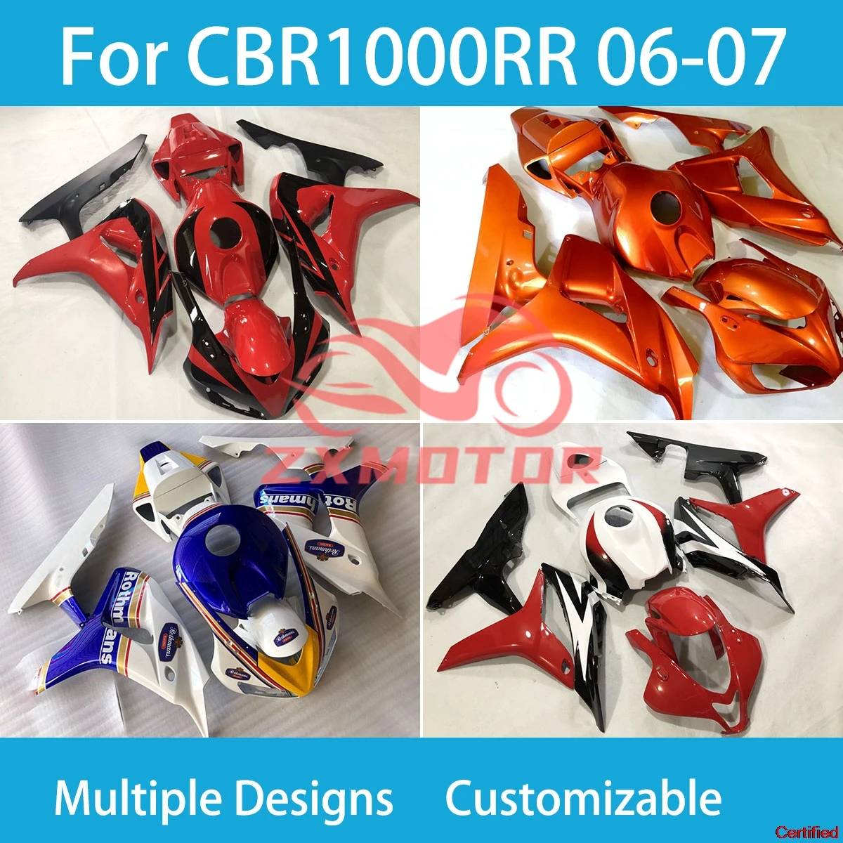 

Fit For Honda CBR1000RR 06 07 Prime Fairings CBR 1000RR 2006 2007 Prime Fairing Set Customizable Bodywork Kit Motorcycle
