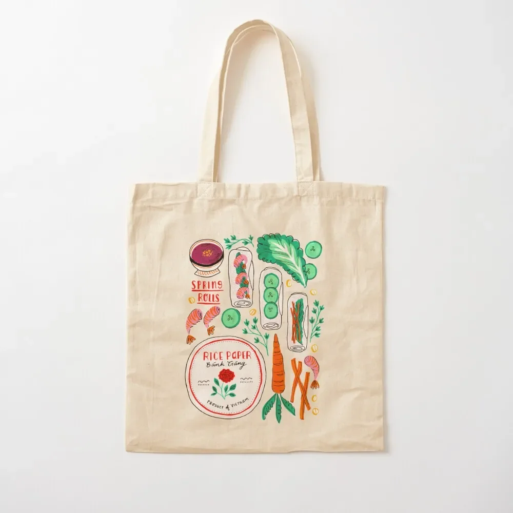 

Vietnamese Spring Rolls Tote Bag reusable grocery bags supermarket folding bag Tote Bag