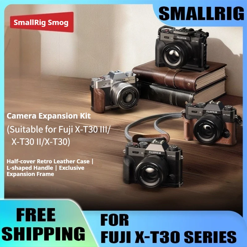 SmallRig 5662 5663 5666 Suitable for Fuji X-T30 III/X-T30 II/XT30 L-shaped Handle PU Leather Case Akka Installation Base Plate