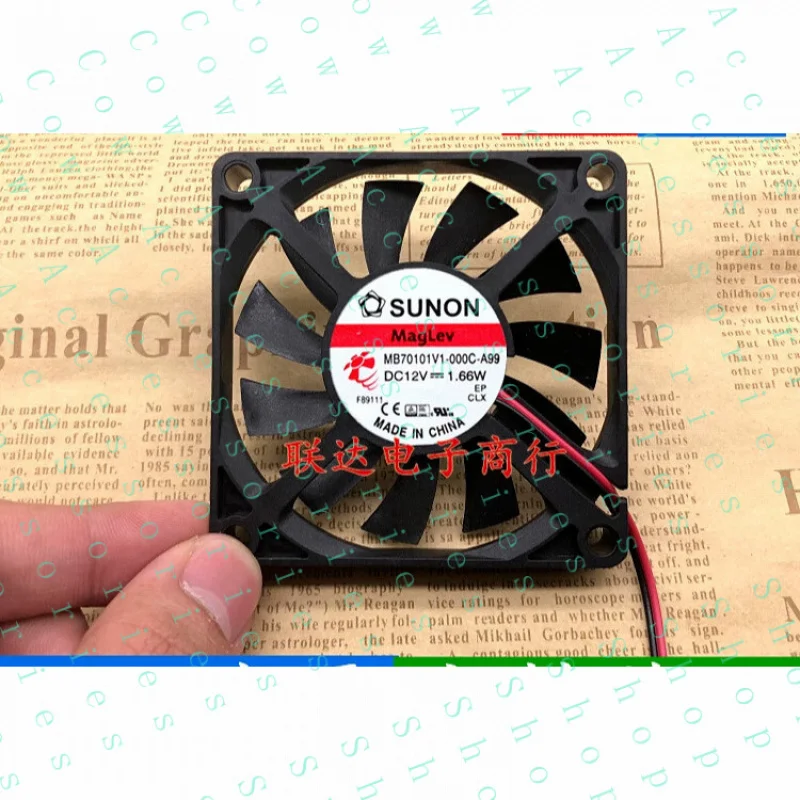 

PP+ 1X 1.66W 70*10MM 7CM 2-Wire Cooling Fan- MB70101V1-000C-A99 7010 DC12V