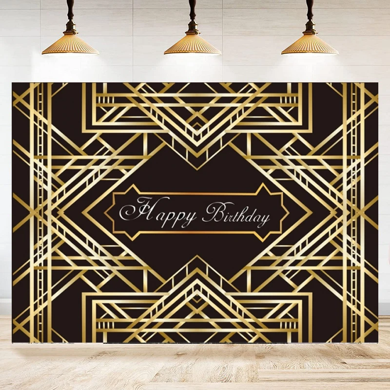 Great Gatsby Theme Photography Backdrop Roaring 20s Retro Photo Booth For Adults Birthday Party Decor Bday Parties Background