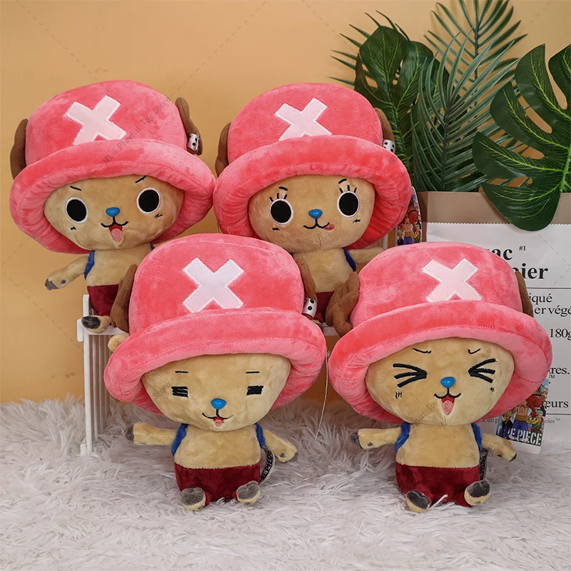 4 Styles Anime One Piece Original Plush Tony Tony Chopper Cute Expression Doll Soft Stuffed Toys Birthday Christmas Gift