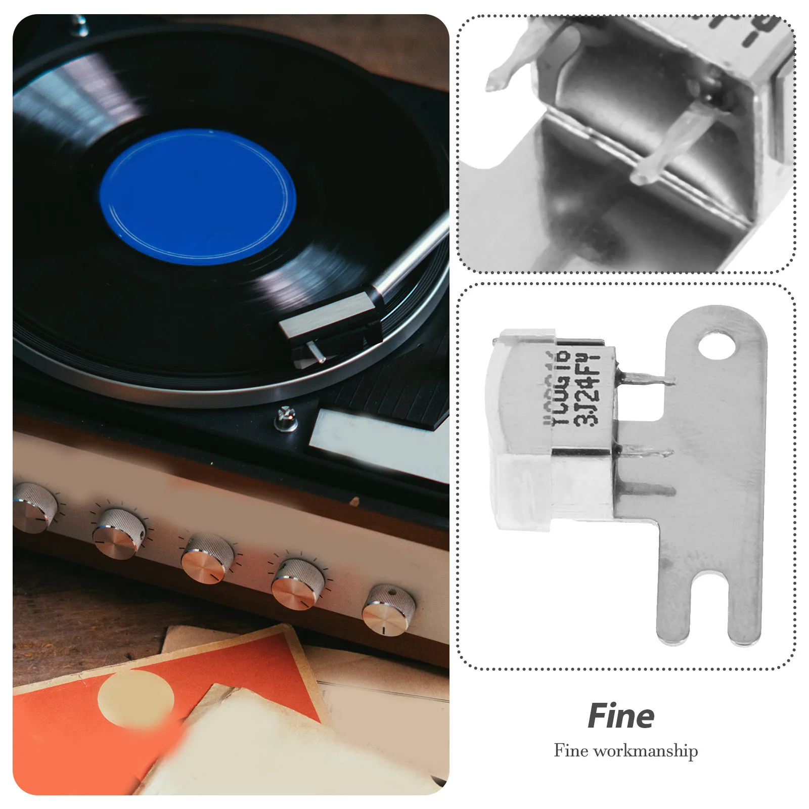 Stereo Cassette Tape Recorder Magnetic Head Replacement Durable Audio Recording Component Cassette Deck Recorder Part Accessory