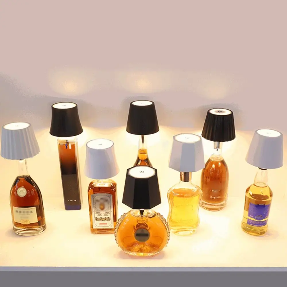 Беспроводная лампа для чтения в бутылке, украшение дома, режим дыхательного освещения RGB, беспроводная лампа, интерфейс Type-c, бутылки для ликера