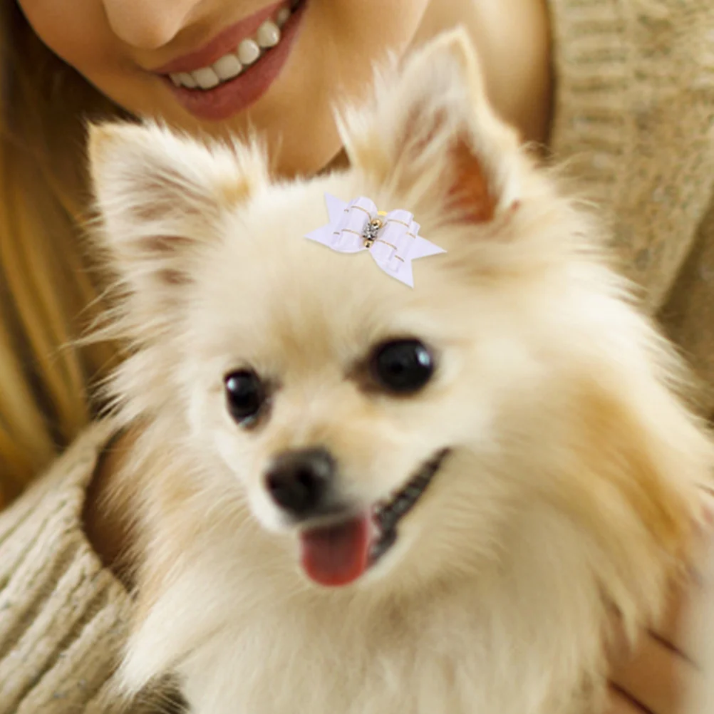 

20pcs Dog Bow Accessories Soft Puppy Grooming Size Polyester Pet Hair Bows Chic Daily Life Festivals Dog Bows Girls