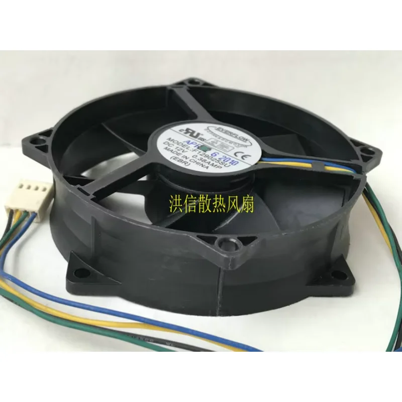 EverCool 4 와이어 서버 냉각 선풍기, F129025SU12V, DC 12V, 0.38AMP, 90x90x25mm