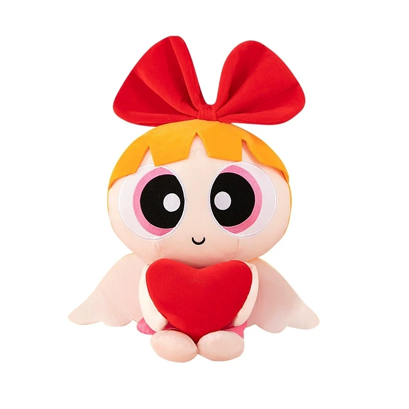 Anime Powerpuff Girls pluszowa poduszka figurka z kreskówki lalki dla dziewczynek wypchana poduszka kolekcja hobby prezenty urodzinowe dla dzieci