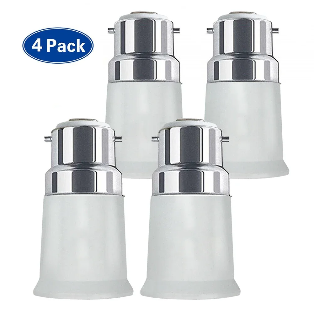 

4pcs B22 To E27 Adapter Edison Screw Light Bulb Adaptor Converter LED Lamp Holder Conversion Bulb Base Lighting Accessories