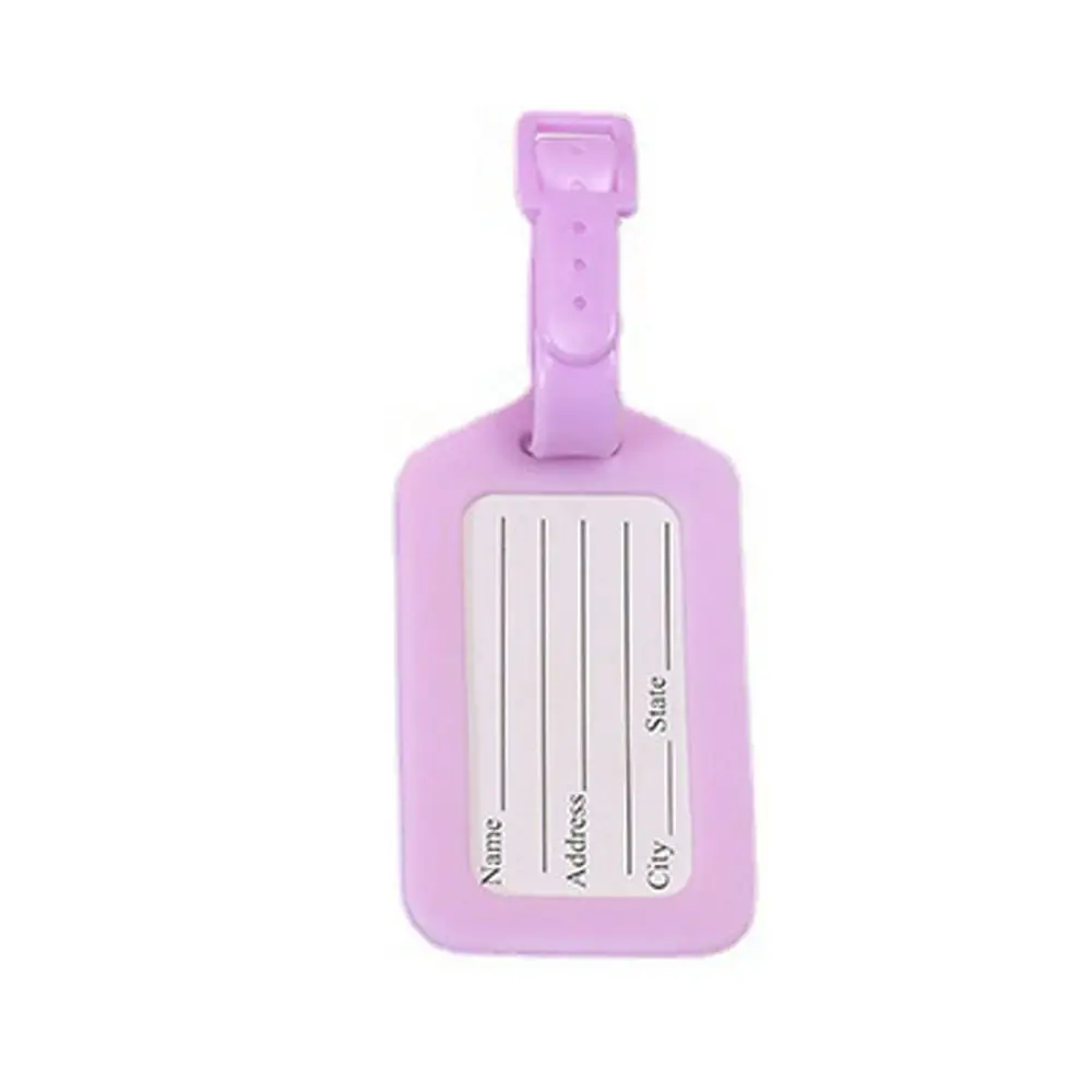 

Macaron Color Name Luggage Tag Solid Color Luggage Shape Airplane Suitcase Tag Travel Accessories PVC Boarding Pass