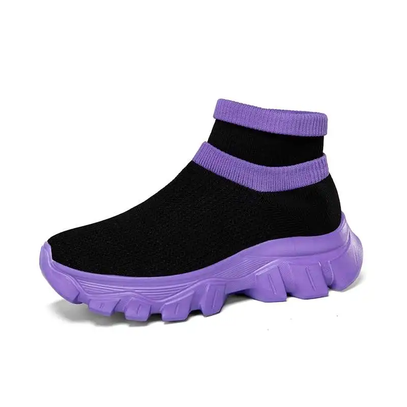 MWY Sneakers Socks For Women Comfortable Platform Sports Shoes Woman Zapatillas De Deporte Heightening Casual Shoes Size 35-45