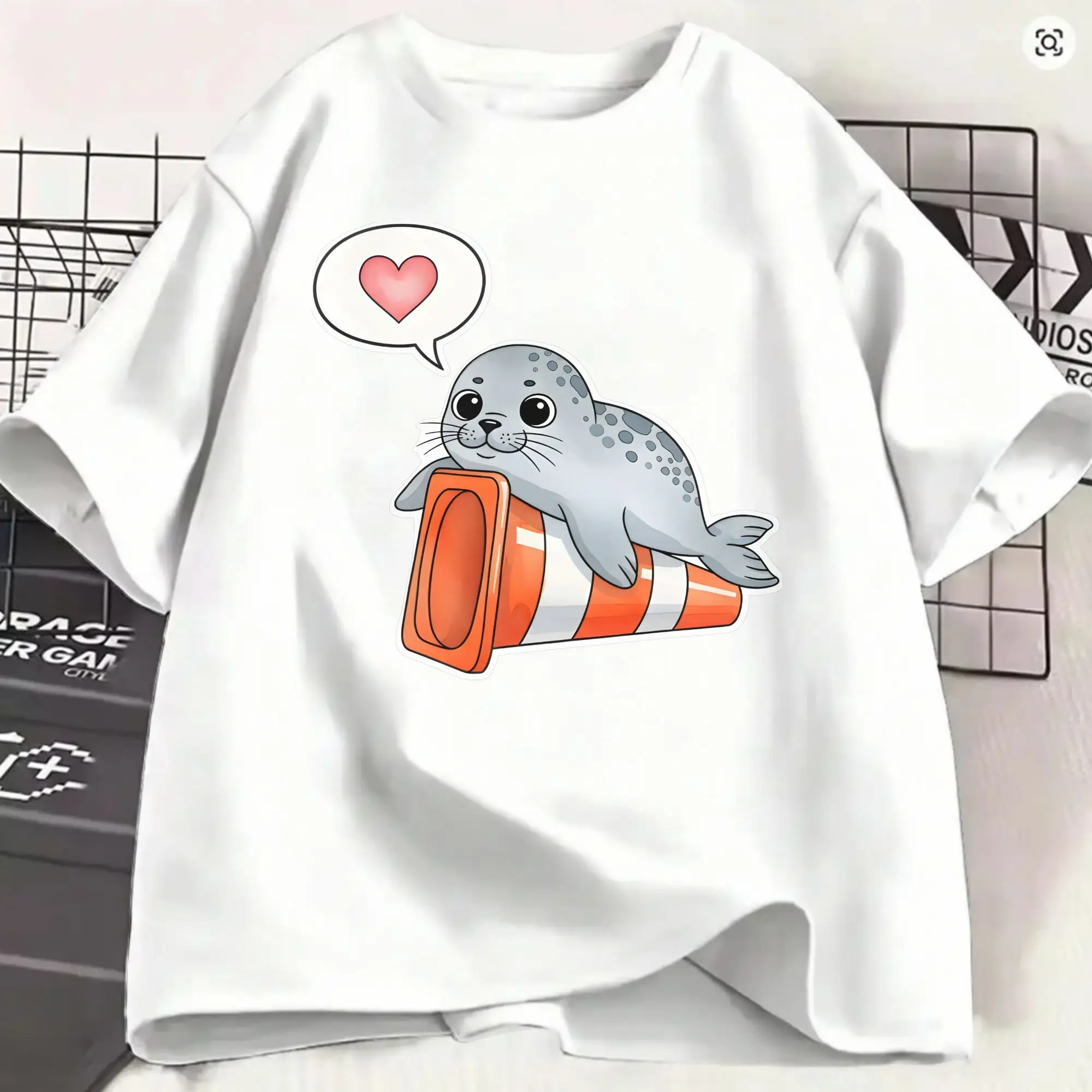 Neil the Seal  T Shirts Men Cotton Funny T-Shirts O Neck  Tees Short Sleeve Tops Adult