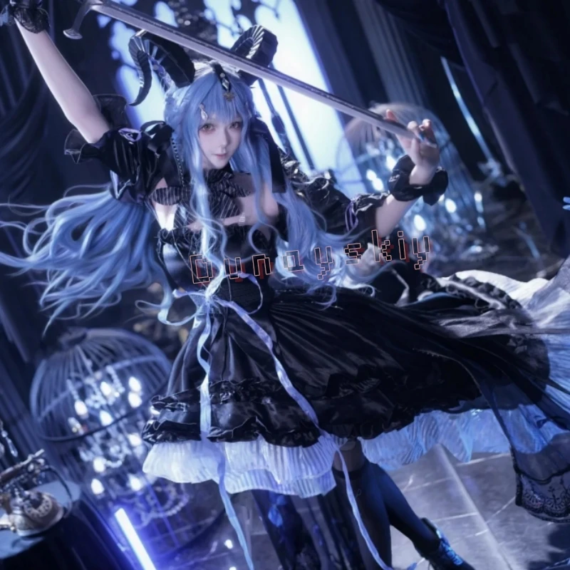 master-of-melodia-sakiko-togawa-nouvelle-tenue-robe-noire-style-gothique-sombre-cosplay-lolita-jeu-arknights-crossover-ave-mujica-bang-dream