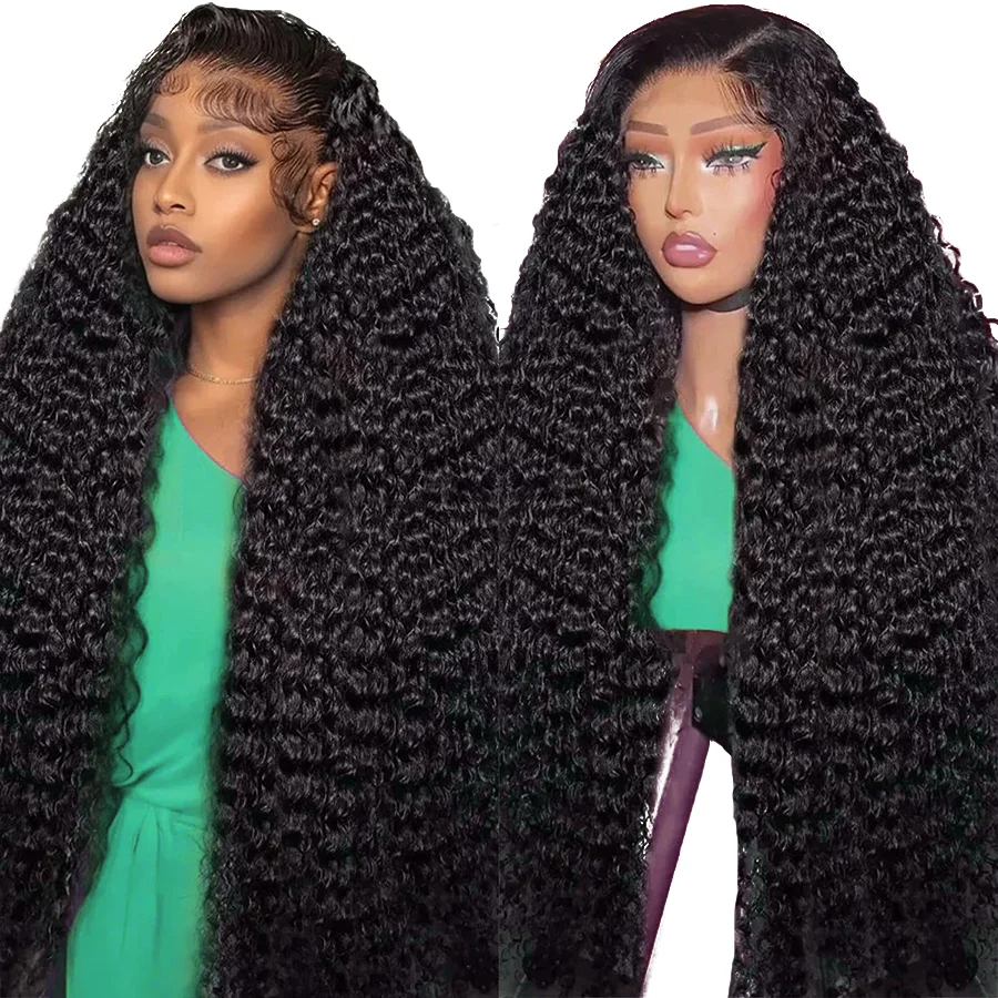 

HD Deep Wave Wig Bling Cheap 12a Grade Human Hair Wigs Natural Color Preplucked Lace Front Wig Human Hair