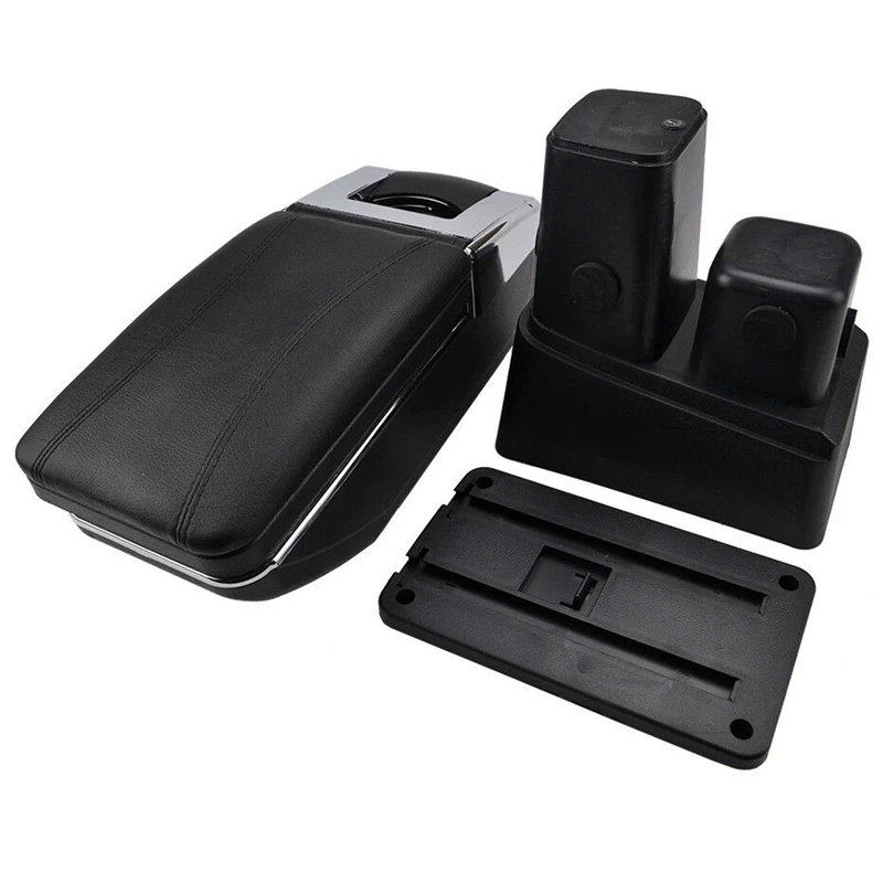 Car Center Console Box Armrest Box Rotatable Storage Box For Honda Fit Jazz 2009-2013 GE PU