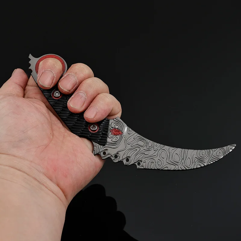 18cm Last Quarter Claw Knife Metal Model with Holster Game Arena Breakout: Infinite Karambit Militery Knives Safety Toys Boys