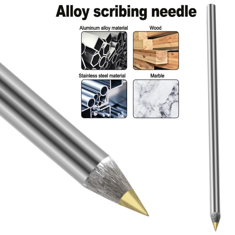 Diamond Scribing Pen Glass Tile Cutter Carbide Scriber Tungsten Carbide Tip Hard Metal Lettering Pen Multi-function Etching Tool