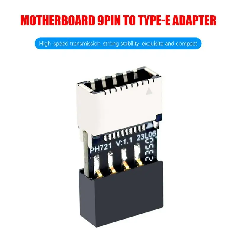 USB 2.0 a 9Pin maschio a tipo E femmina presa per pannello frontale a connettore adattatore di estensione dell'intestazione della scheda madre a 9Pin per PC Desktop