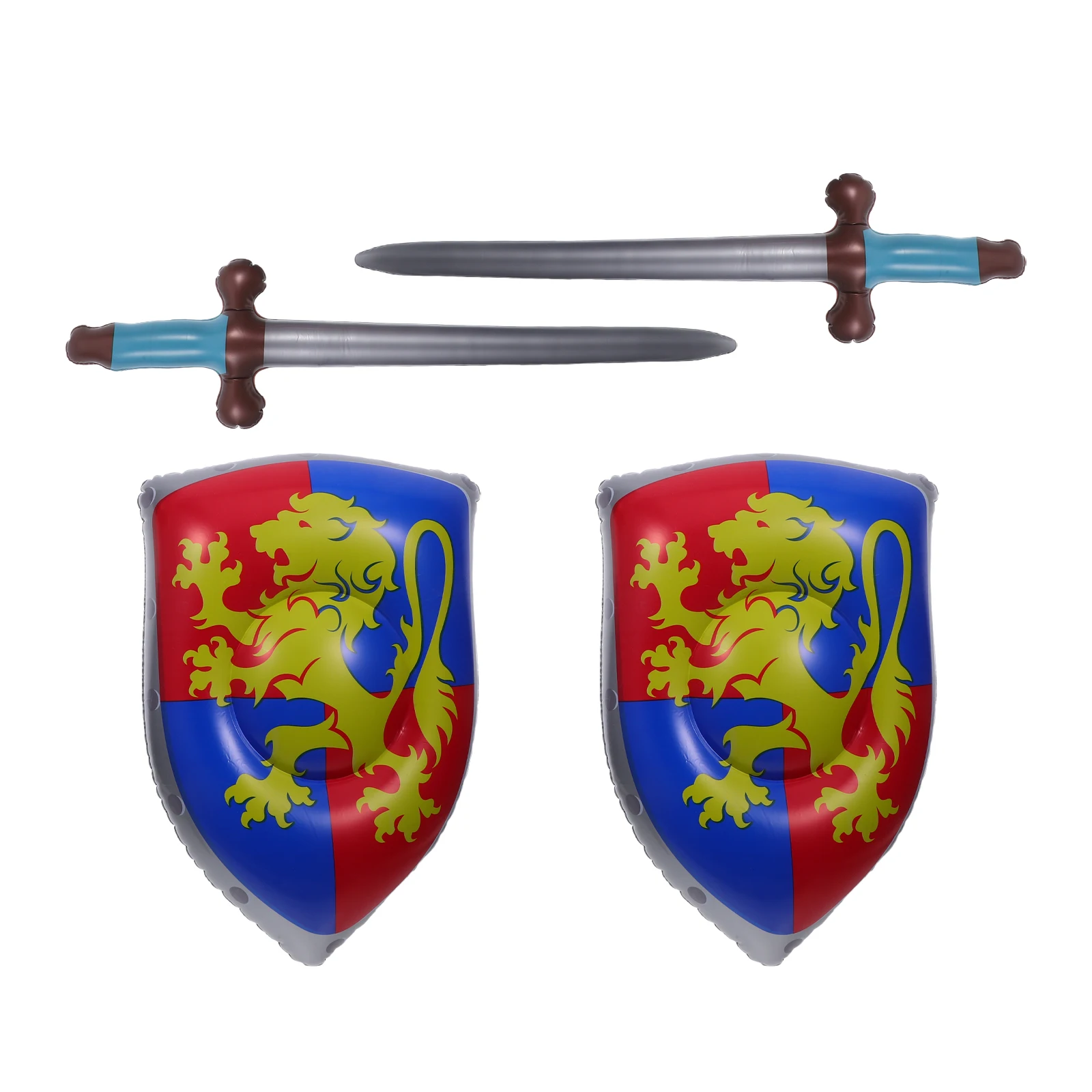 4 قطعة السيوف القابلة للنفخ الدروع الاطفال زي القراصنة اكسسوارات هدايا الحفلات تجهيزات حفلة الهالوين السيف بالون تفجير لعب للأطفال