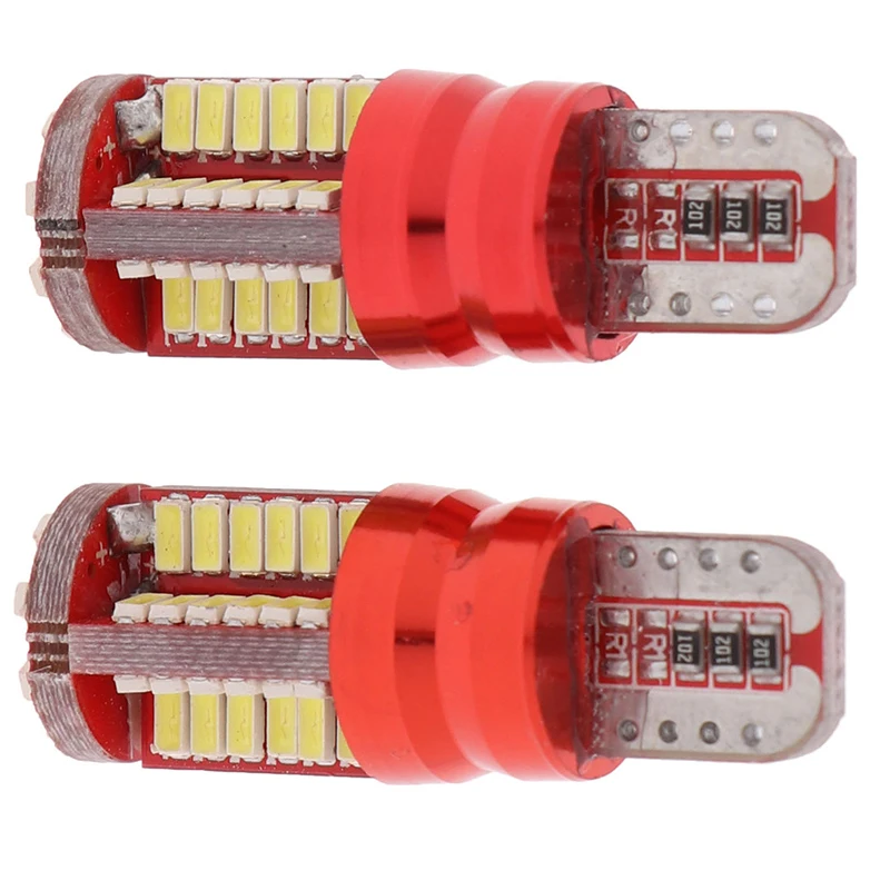

2Pcs T10 57SMD Strobe Blink 3014 LED Canbus Error Free Parking Light Wedge Tail