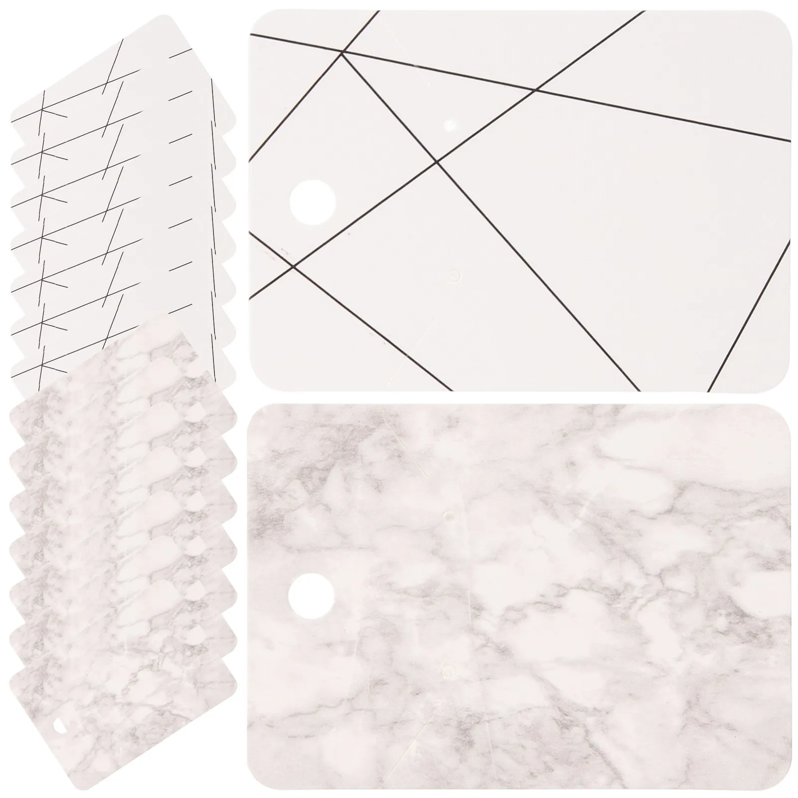 100Pcs Wear Resistant White Jewelry Display Cards Paper Earring Holder Cards for Necklace Earring Packaging Showcase Organizer