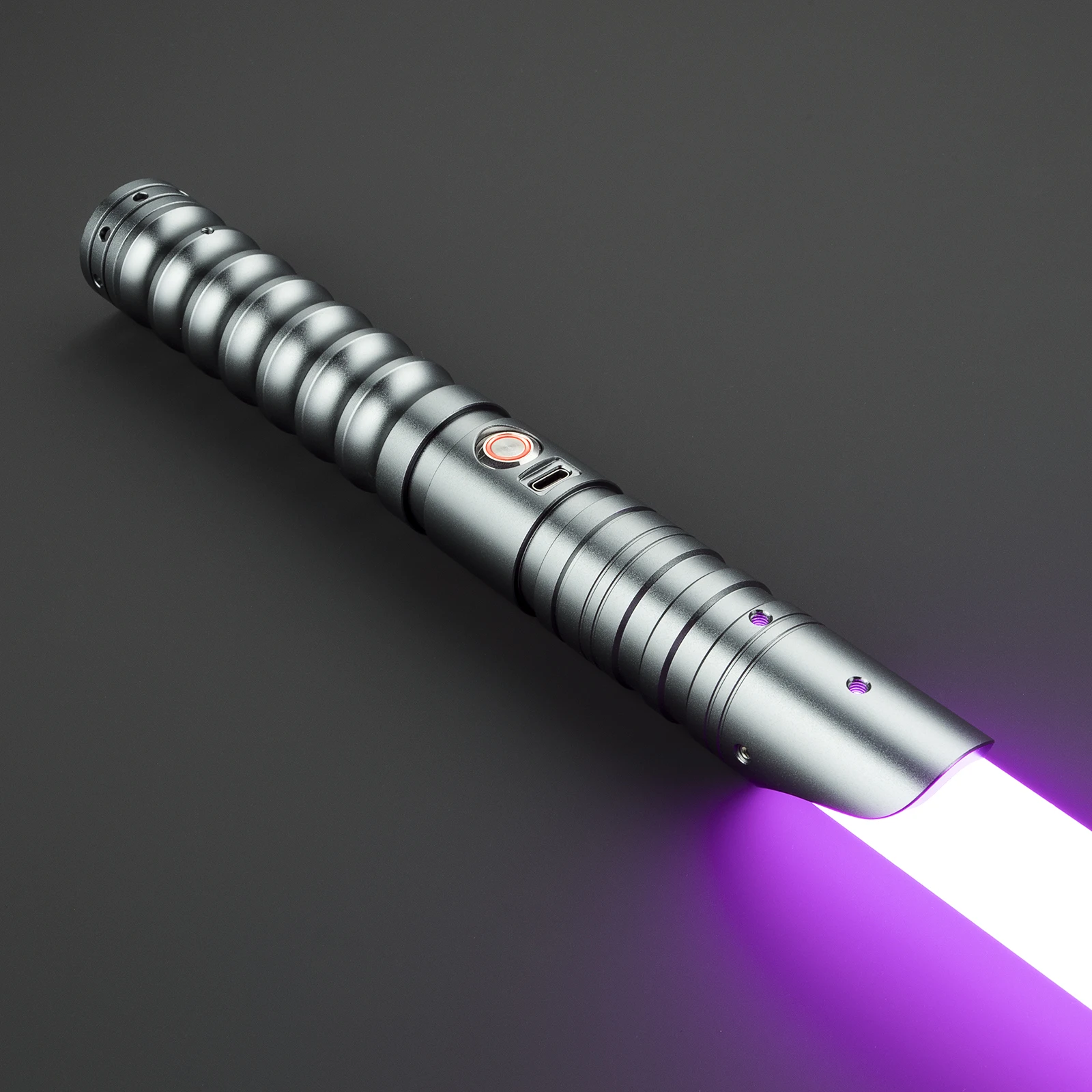 [Wholesale] APP LED Lightsaber Metal Hilt Jedi Laser Sword Sensitive Smooth Hitting Sound Dueling LTG Light Saber sable de luz