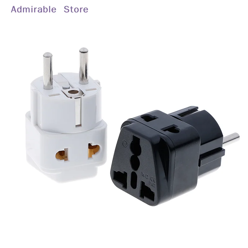 [W]1 to 2 Splitter Germany France 5mm plug to universal UK/US/EU/AU 2/ 3 pin socket