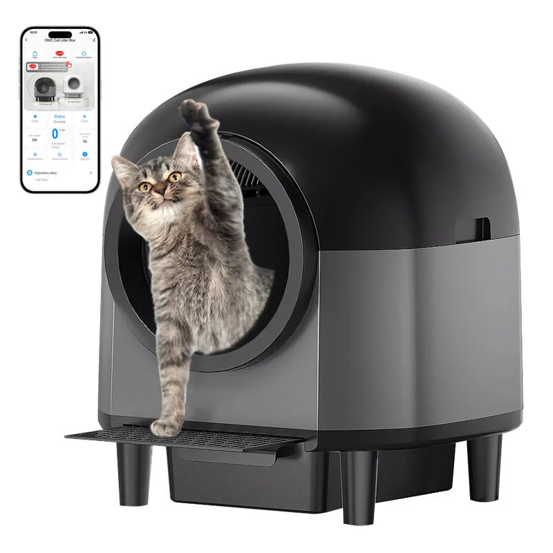 

@#Cute Smart Automatic APP Control Advanced Odor Control Easy Clean 80L Capacity Safety Sensor Radar Electric Cat Litter Box
