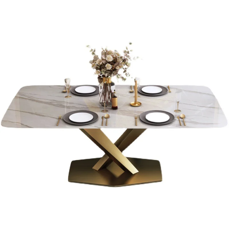 

%^Luxury Dining Table Set Marble for 4 6 8 Chairs Marble Top Dining Table Set Chairs