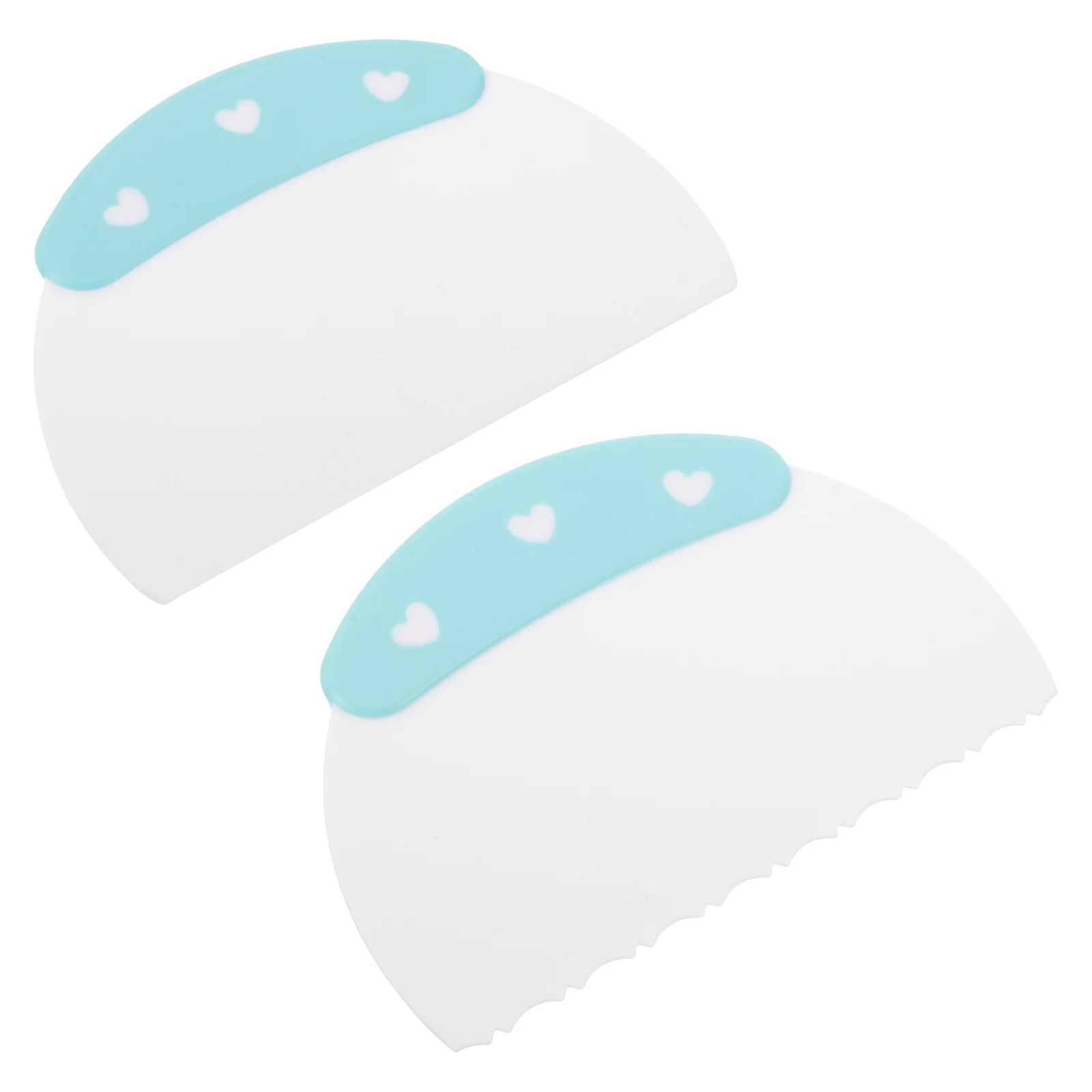 2 Pcs Plastic Spatula Cupcake Scraper Pastry for Baking Bench Kitchen Food Tool