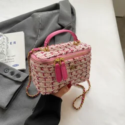 Borsa da donna a quadri alla moda di alta qualità borse a tracolla a catena di nuova moda borse e borsette firmate di marca borse a tracolla piccole