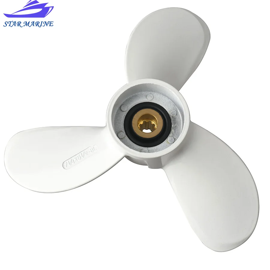 Aluminum Propeller 7 1/4x6-BS F2.5A/3A 7-1/4x6 6L5-45943-01-EL 9 Spline For Yamaha 3HP Outboard Motor 6L5-45943 6L5-45943-00-00