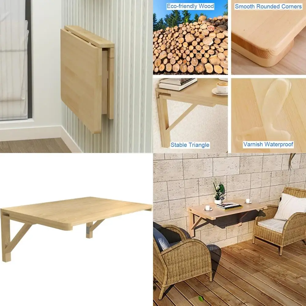 

Laundry Room Wall-Mounted Folding Table: Space-Saving Foldable Desk for Kids and Small Spaces