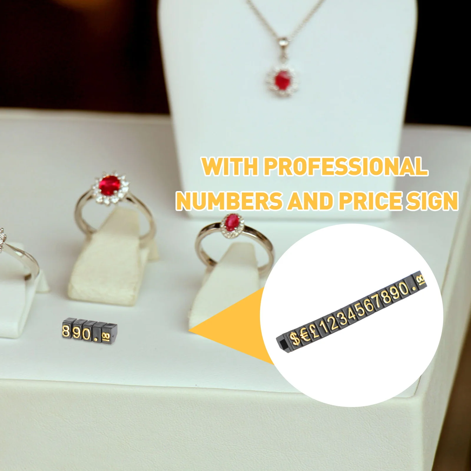 

10Pcs Price Tags Jewelry Number Display Plastic Price Signs for Watches Rings Necklaces Easy to Clean and Adjust