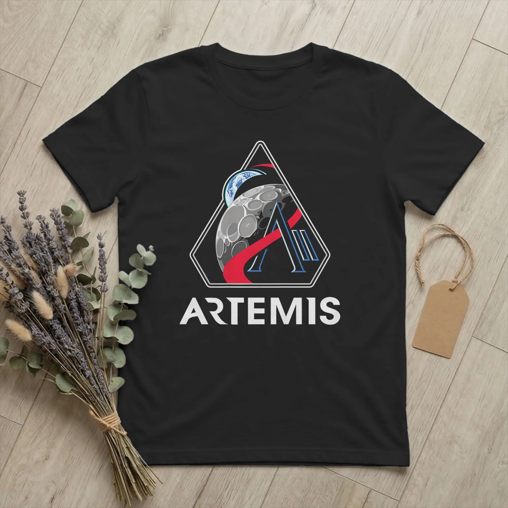 Casual Artemis II Mission Patch T-Shirts Men Crew Neck Cotton T Shirt Launch to The Moon Short Sleeve Tees Big Size merchandise
