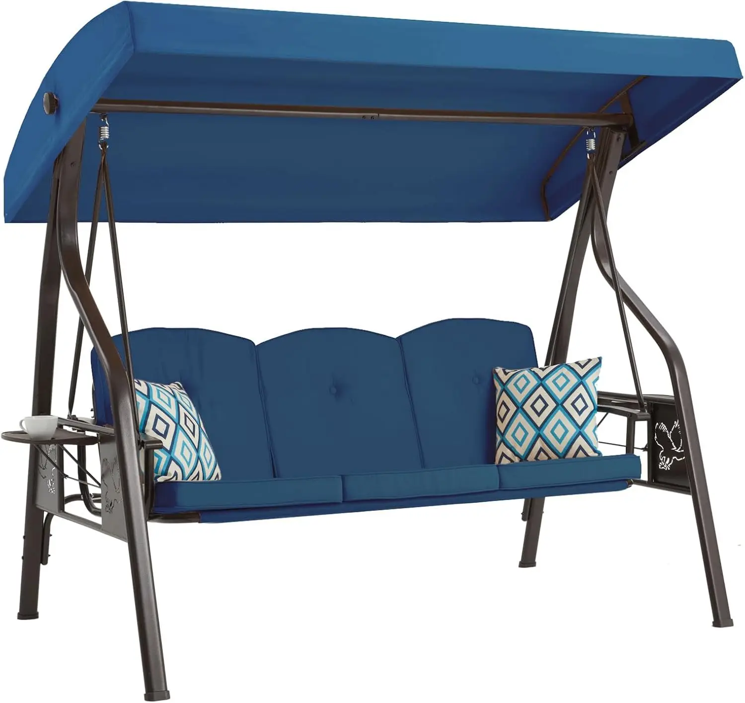 

Sturdy 3-Seat Patio Swing with Stand for Outdoor Use