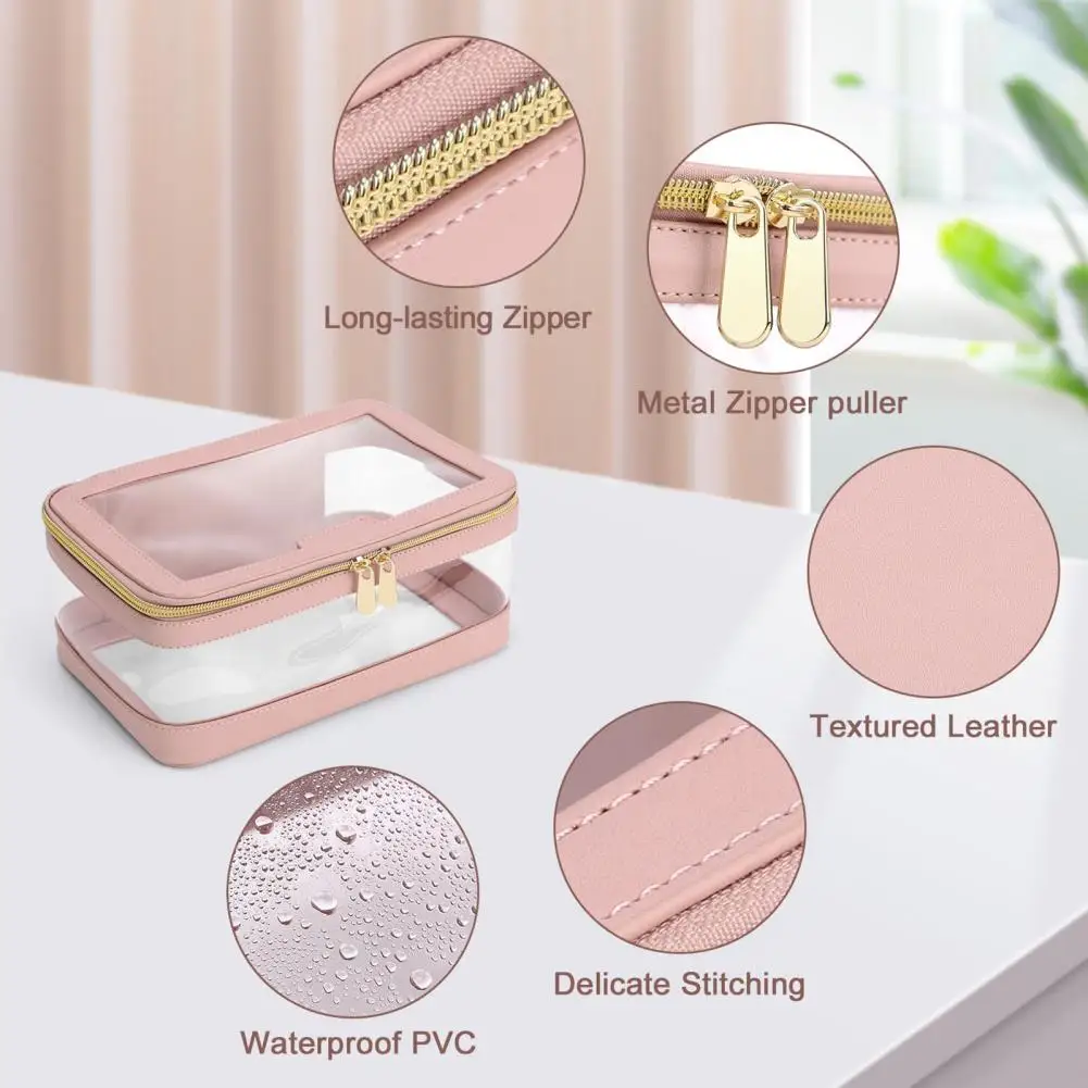 Waterproof Cosmetic Bag Travel Makeup Bag Waterproof Cosmetic Bags Portable Lightweight Travel Pouches for Makeup Brushes