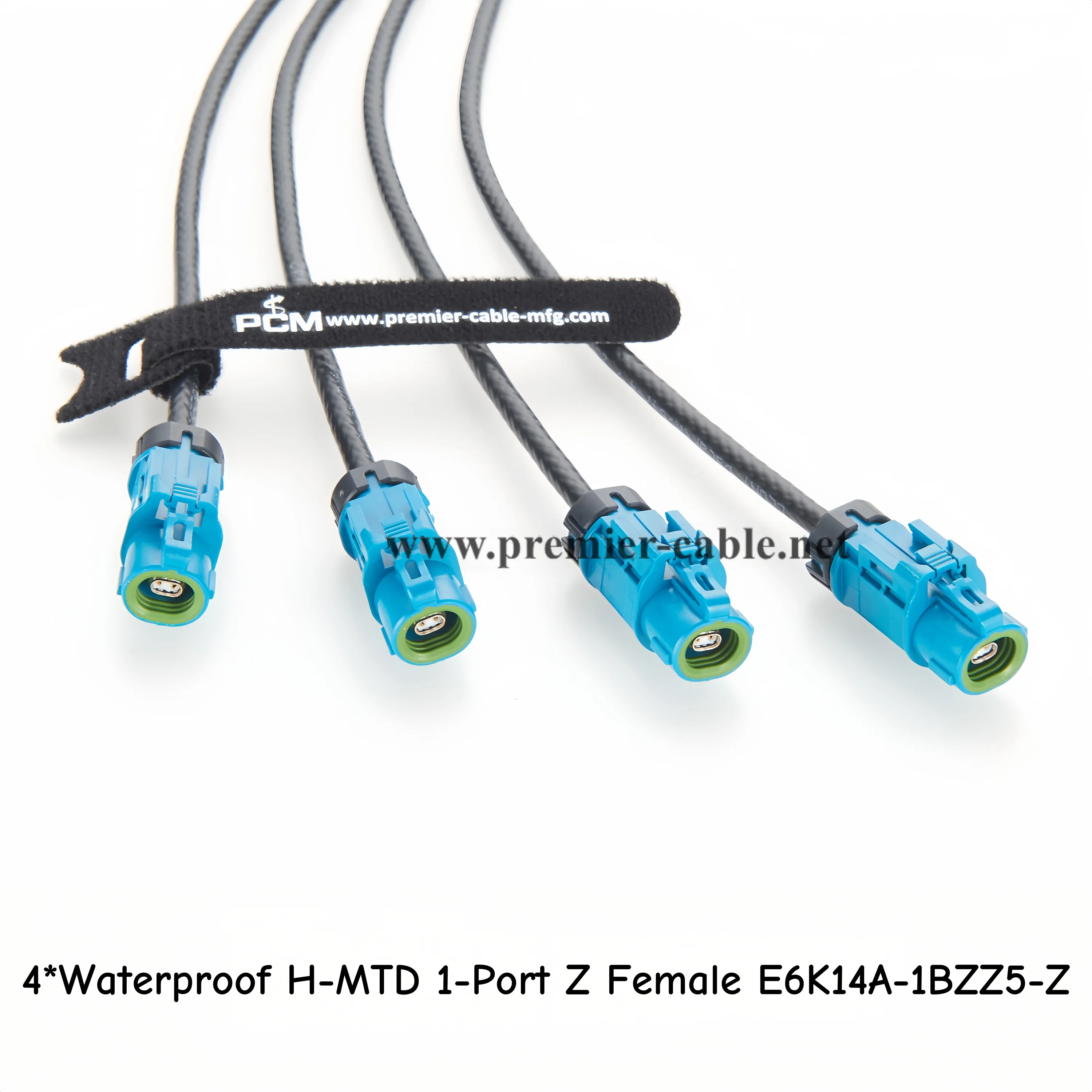 IP67 wasserdichtes H-MTD Gigabit Ethernet abgeschirmtes Kabelbaum-Automobilkabel Rosenberger E6K14D-1BZZ5-Z H-MTD 4-in-1-Splitterkabel – Detail 4